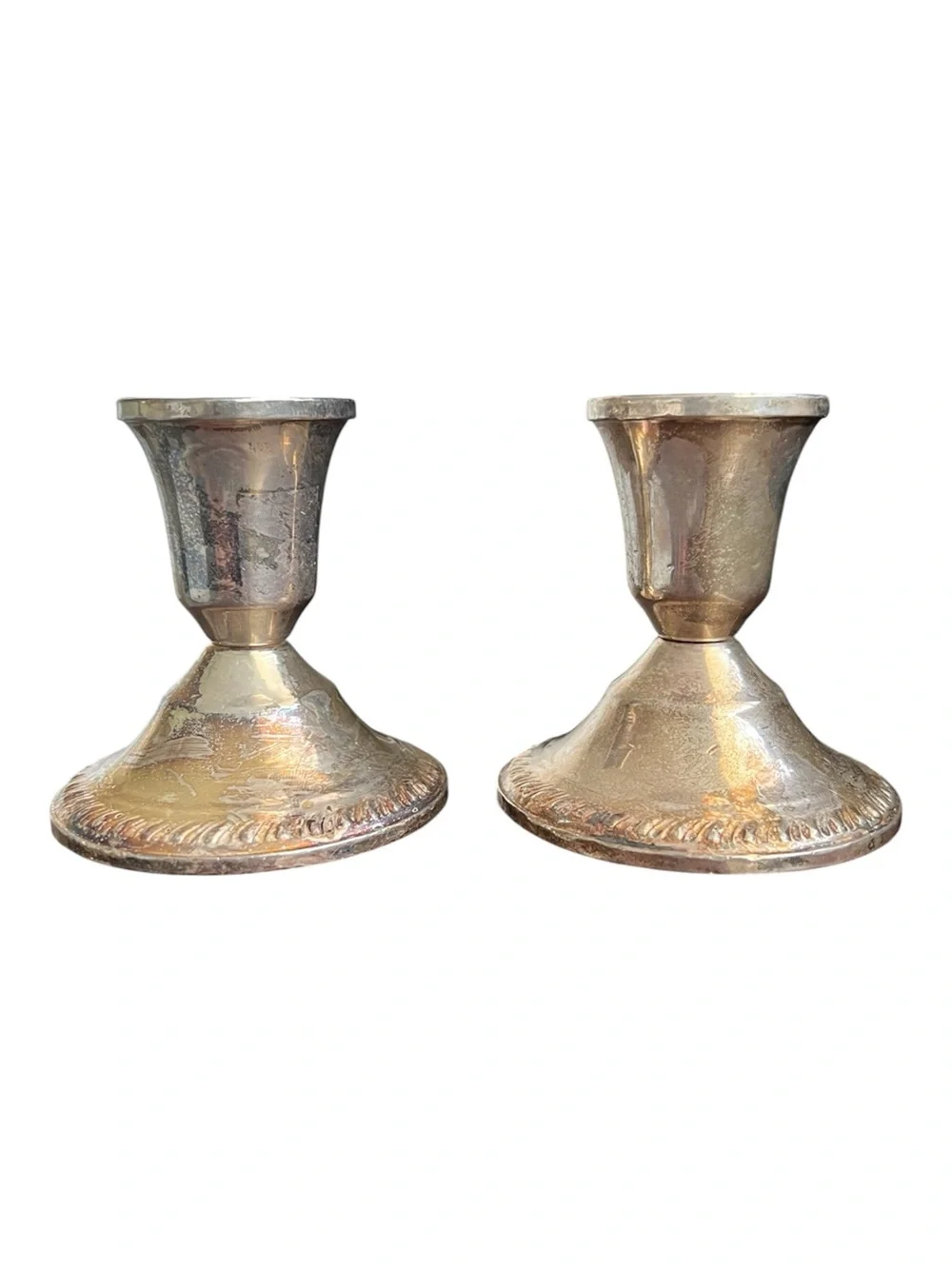 Duchin Creation • Sterling Silver Weighted Candlestick Holders 2.75” Short